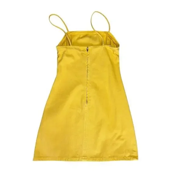 BDG retro denim yellow mini dress small - Picture 2 of 12